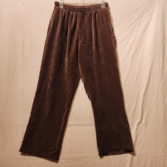 Vintage Stag Hill by Haband Corduroy Pants Brown & Black Elastic Waist 36/ L 29 - Picture 2 of 11